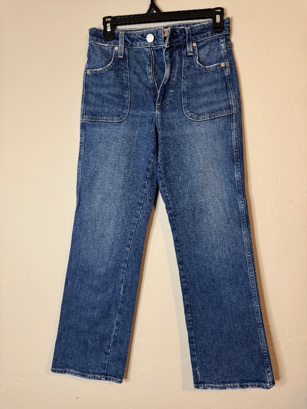 AMO Blue Wide Legged Blue Jeans, Size 24